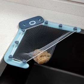 Triangle Tri-Holder Filter; Filter With 50pcs Sink Strainer Bag Multipurpose RV WashBasin Garbage For Kitchen Food Waste Leftover Garbage - Blue