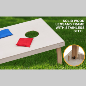 Portable Outdoor Patio Cornhole Game - Acacia wood