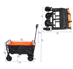 Mini Folding Trolley - Orange