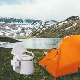Outdoor Portable Toilet/Portable Travel Toilet for Camping /Hiking Toilet / /Fishing Toilet…/ - Off-White