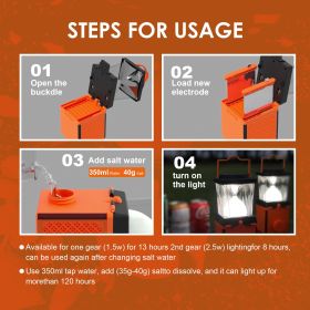 Salt Water Powered Camping and Fishing Multi-devices Chargeable Light - light