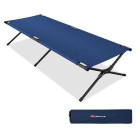 Adults Kids Folding Camping Cot - Blue