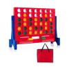 Jumbo 4-to-Score Connect Game Set with Carrying Bag and 42 Coins - Blue