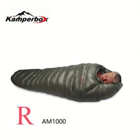 Kamperbox Outdoor Camping Down Sleeping Bag Winter Warm Sleeping Bag Camping Waterproof Sleeping Bag - AM1000Right