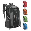 36L Travel Backpack Waterproof Hiking Daypack with Multiple Compartments and Pockets, Nylon Backpack for Camping - Black