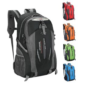 36L Travel Backpack Waterproof Hiking Daypack with Multiple Compartments and Pockets, Nylon Backpack for Camping - Black