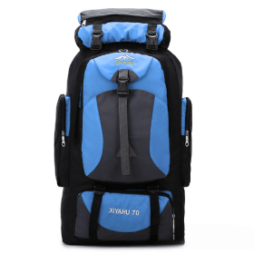 70L Hiking Camping Backpack, Hunting Climbing Backpack for Outdoor, Backpack Water Resistant, Tactical Backpack - Blue