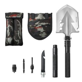 Survival Shovel 8 in 1 Camping Shovel Folding Multitool Portable Compact - Default