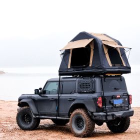 New Design 4x4 Offroad Car Roof Top Tent Amphibious Inflatable Tent With Ladder For Camping( With Ladder, Two Tone Style, Khaki & Black) - as Pic