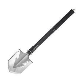 Folding Multitool Portable Compact Camping Survival Shovel - Black - Style A