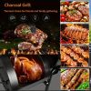 Charcoal Grill, Outdoor Charcoal Grill with Offset Smoker, Barbecue Outdoor Camping Charcoal Grills & Smokers with Grill Cover