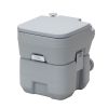 Portable Toilet With 5.3 Gallon Waste Tank and Carry Bag, Porta Potty for RV Boat Camping, Gray - Gray