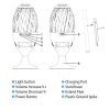 LED Flame Speakers Torch Wireless Speaker Waterproof Stereo Bass Speaker Outdoor Light-Up Speaker Atmosphere LED Flickers Night Light Patio Stake Ligh