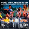 VEVOR LED Camping Lanterns Collapsible Battery Powered Camping Lights Set of 4 - Default