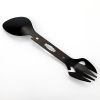 Outdoor Stainless Steel Multi-function Fork Spoon Tableware Combination Bottle Opener Fish Harpoon Camping Survival Equipment - Stainless Steel