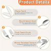 Two sets of stainless steel outdoor camping cutlery sets - including forks, spoons, knives, chopsticks, food clips, plates - portable cutlery bags