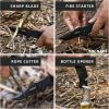 Pocket Knife With Clip, Folding Knife, Pocket Knife for Men,Sharp Hiking Camping Fishing Work Outdoor Survival Men knives - Black