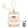 Outdoor Waterproof Camping Lantern Speaker with 3 LED Light Colors - White