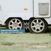 Wheel Stabilizer RV Tire Stabilizers X-Shaped Wheel Chock Stabilizer, for Campers Travel Trailers Trucks, Spaced 10.5inch Apart - 1 pc