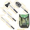 6-in-1 Multi Tool Survival Kit Shovel Knife Axe Saw Nail Puller w/ Pouch Outdoor Gear Camping - Black