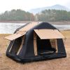 New Design 4x4 Offroad Car Roof Top Tent Amphibious Inflatable Tent With Ladder For Camping( With Ladder, Two Tone Style, Khaki & Black) - as Pic