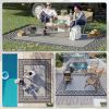 Outsunny Reversible Outdoor Rug, 9' x 12' Waterproof Plastic Straw Floor Mat, Portable RV Camping Carpet, Large Floor Mat for Backyard, Deck, Picnic