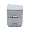 Portable Toilet With 5.3 Gallon Waste Tank and Carry Bag, Porta Potty for RV Boat Camping, Gray - Gray