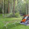 Folding Camping Cot with Carrying Bags Outdoor Travel Hiking Sleeping Chair Bed - Army Green