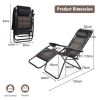2 Pieces Folding Patio Rattan Zero Gravity Lounge Chair - Light Brown