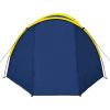 Camping Tent 4 Persons Navy Blue/Yellow - Blue