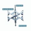 Wheel Stabilizer RV Tire Stabilizers X-Shaped Wheel Chock Stabilizer, for Campers Travel Trailers Trucks, Spaced 10.5inch Apart - 1 pc