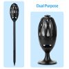 LED Flame Speakers Torch Wireless Speaker Waterproof Stereo Bass Speaker Outdoor Light-Up Speaker Atmosphere LED Flickers Night Light Patio Stake Ligh