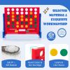 Jumbo 4-to-Score Connect Game Set with Carrying Bag and 42 Coins - Blue
