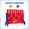 Jumbo 4-to-Score Connect Game Set with Carrying Bag and 42 Coins - Blue