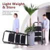 Four step ladder, lightweight folding four step stool, wide anti slip pedal and safety handle, sturdy steel ladder, multi-purpose step ladder