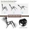 2 Pieces Folding Patio Rattan Zero Gravity Lounge Chair - Light Brown