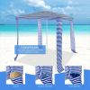 Foldable Easy-Assembly Sun-Shade Shelter Beach Canopy - Style A - 6.6' x 6.6'