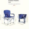 Camping Chair - Folding Camping Chair with Side Table, Outdoor Portable Director Chair, Portable Fishing Chair, Summer Beach Chair with Handle