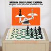 Portable Chess Checkers Game Set for Family Travel Gift - As pic show - 20 inch