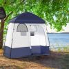 Outsunny Shower Tent, Pop Up Privacy Shelter for Camping, Dressing Changing Room, Portable Instant Outdoor Shower Tent Enclosure w/ 2 Rooms