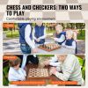 Portable Chess Checkers Game Set for Family Travel Gift - As pic show - 15 inch