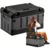 Trunk Organizer with Lid for Car, Seatable Camping Organizer with Bag, Multifunctional Collapsible Camping Storage Box for Outdoor Picnic, Car