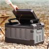 Trunk Organizer with Lid for Car, Seatable Camping Organizer with Bag, Multifunctional Collapsible Camping Storage Box for Outdoor Picnic, Car
