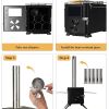 Camping Stove for Hot Tents, Carbon Steel Wood Burning Stove with Stainless Wall Chimney Pipes for Tents, Shelter