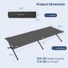 Adults Kids Folding Camping Cot - Gray