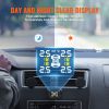 VEVOR RV Tire Pressure Monitoring System Real Time Trailer TPMS 4 Sensors - Cigarette Lighter Screen