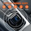 VEVOR RV Tire Pressure Monitoring System Real Time Trailer TPMS 4 Sensors - Cigarette Lighter Screen