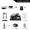 New Design 4x4 Offroad Car Roof Top Tent Amphibious Inflatable Tent With Ladder For Camping( With Ladder, Two Tone Style, Khaki & Black) - as Pic