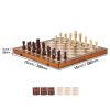 Portable Chess Checkers Game Set for Family Travel Gift - As pic show - 15 inch