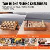 Portable Chess Checkers Game Set for Family Travel Gift - As pic show - 15 inch